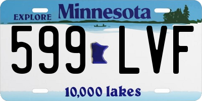MN license plate 599LVF