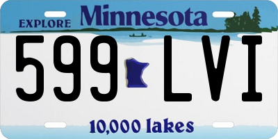 MN license plate 599LVI