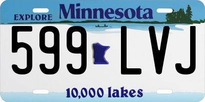 MN license plate 599LVJ