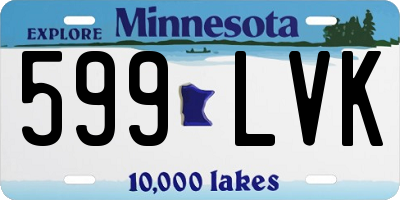 MN license plate 599LVK