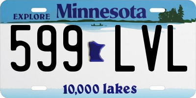 MN license plate 599LVL