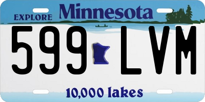 MN license plate 599LVM