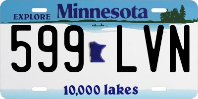 MN license plate 599LVN