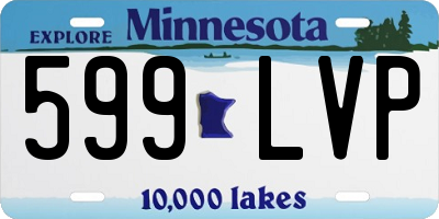 MN license plate 599LVP