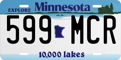 MN license plate 599MCR