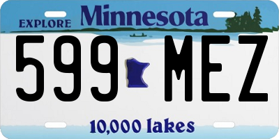 MN license plate 599MEZ