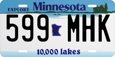 MN license plate 599MHK