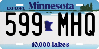 MN license plate 599MHQ