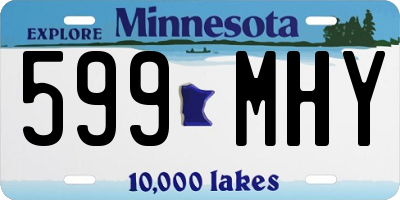 MN license plate 599MHY