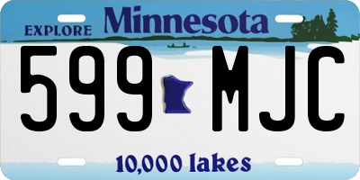 MN license plate 599MJC