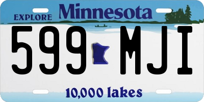 MN license plate 599MJI