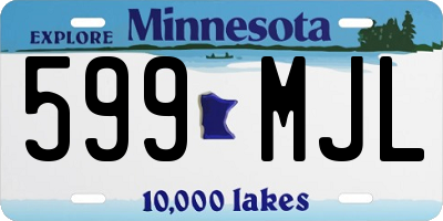 MN license plate 599MJL
