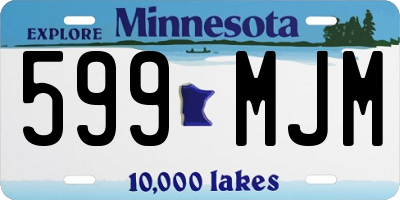 MN license plate 599MJM