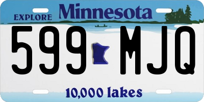 MN license plate 599MJQ