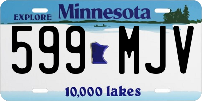 MN license plate 599MJV