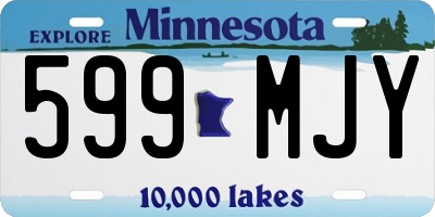 MN license plate 599MJY