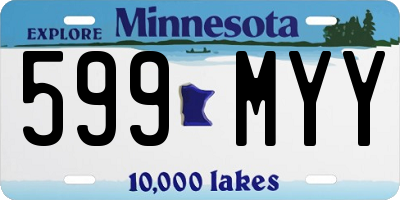 MN license plate 599MYY