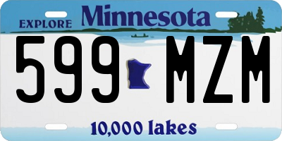 MN license plate 599MZM
