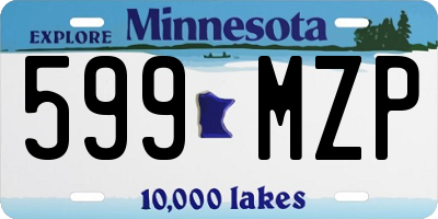 MN license plate 599MZP