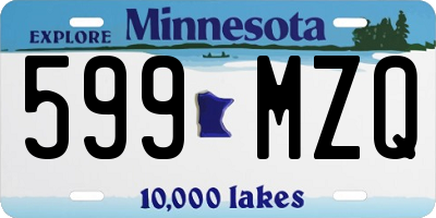 MN license plate 599MZQ