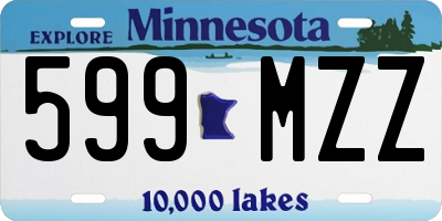 MN license plate 599MZZ