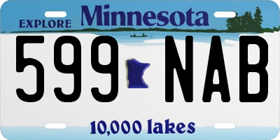 MN license plate 599NAB