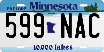 MN license plate 599NAC