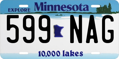 MN license plate 599NAG