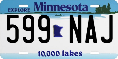 MN license plate 599NAJ