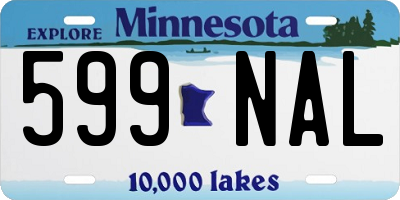 MN license plate 599NAL