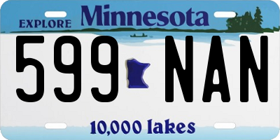 MN license plate 599NAN