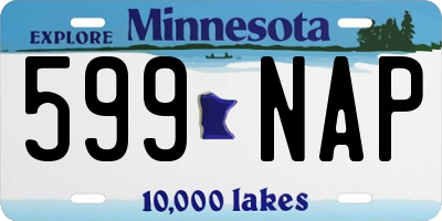MN license plate 599NAP