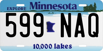 MN license plate 599NAQ