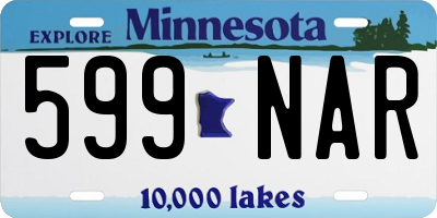 MN license plate 599NAR