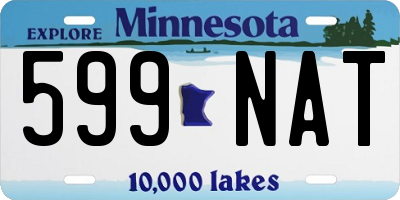 MN license plate 599NAT