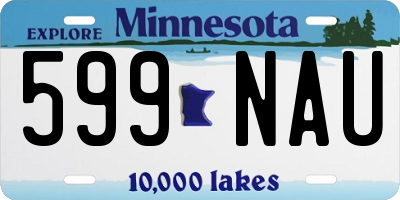 MN license plate 599NAU