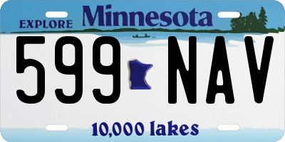 MN license plate 599NAV