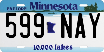 MN license plate 599NAY
