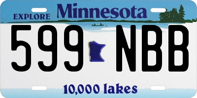 MN license plate 599NBB
