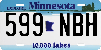 MN license plate 599NBH