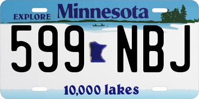 MN license plate 599NBJ