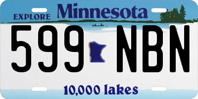 MN license plate 599NBN