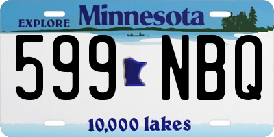 MN license plate 599NBQ
