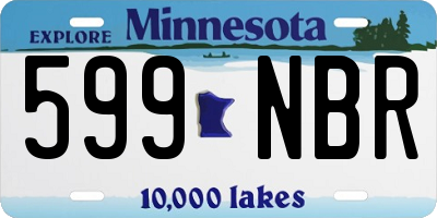MN license plate 599NBR