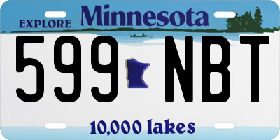 MN license plate 599NBT