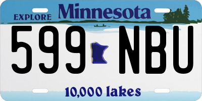 MN license plate 599NBU