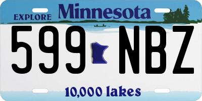 MN license plate 599NBZ