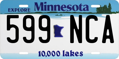 MN license plate 599NCA
