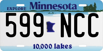 MN license plate 599NCC