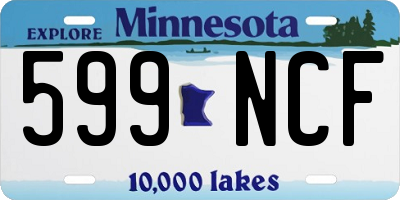MN license plate 599NCF